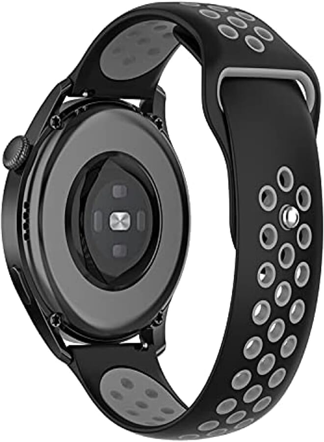 CoolCat ClickAE 22MM Strap/Band for Amazfit GTR 47mm/GTR 2/GTR 2e/ GTR3 / GTR4 /Amazfit Pace/Amazfit Stratos/Stratos 2/Stratos 3 /Amazfit 2/2s/Amazfit Nexo (Black Grey), unisex_adult