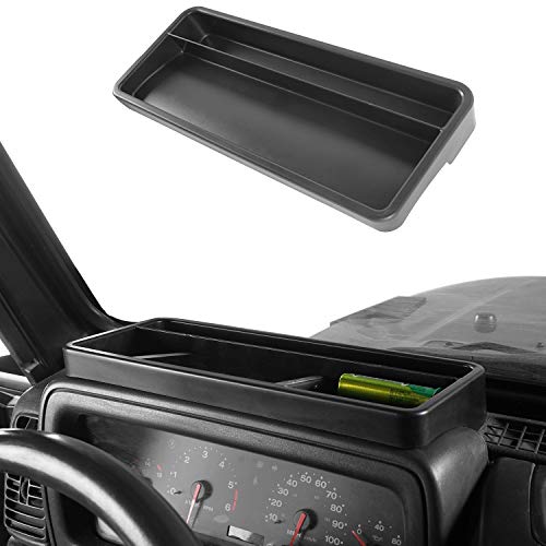 Hooke Road Wrangler TJ Dash Tray Dashboard Storage Box Container Organizer for Jeep Wrangler TJ 1997-2006 Interior Storage - Image 1
