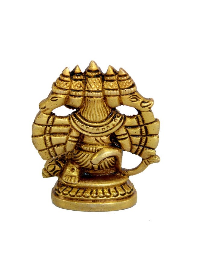 ESPLANADE ESPLANADE Brass Panchmukhi Hanuman Anjaneya Pavan Putra Bajrangbali Idol Murti Moorti Statue (2.5 Inch)  - Image 4