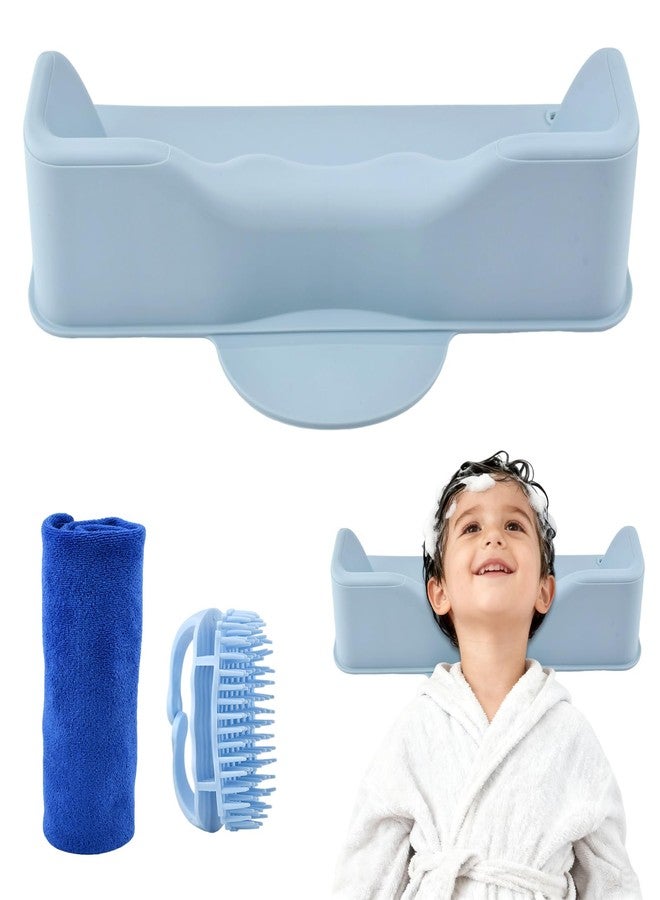 YOSINXU Hair Washing Station for Kids, Silicone Hair Washing Basin for Sink or Bathtub,for Kids, Toddlers, Children, Teens, Neck Support Make Wash Day Much Easier - Image 5