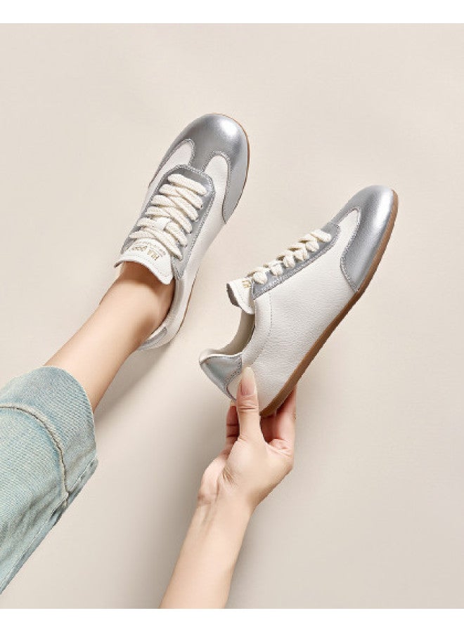 HLA Women's Shoes Retro Athletic Casual Shoes Trendy Color-block German Training Sneakers Y2k Style Casual Shoes - Image 1