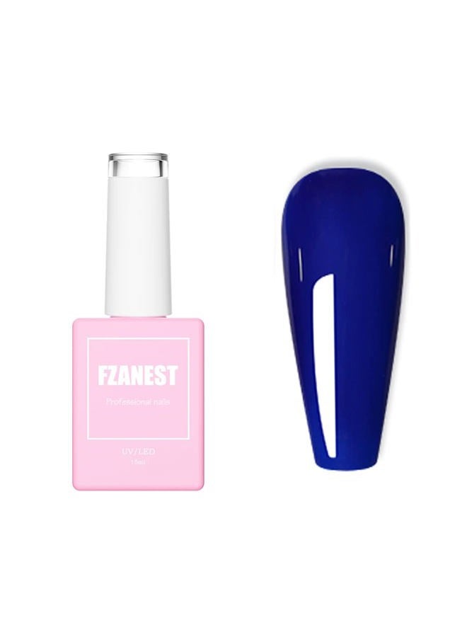 FZANEST Dark Gel Nail Polish,15ml Navy Blue Color Soak Off UV LED Gel Polish Nail Art Manicure Salon DIY Nail Design Decoration at Home #D55 - Image 1