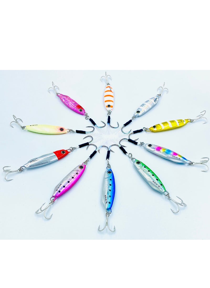 oakura Kaiju Lumo Zebra Jig - 40G Weights, Extra Sharp Bkk Hook, 10 Mesmerizing Colors - Lightweight Gear For Epic Fishing Adventures  - Image 2