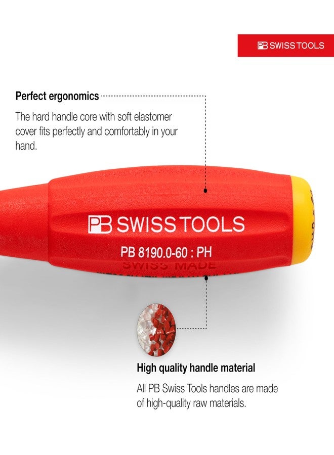 PB Swiss Tools - SwissGrip Screwdriver Set for Slotted size 00 and Phillips Screws size 00, Model PB 8535, Set of Two Screwdrivers with a Pouch for Easy Transport and Storage - Image 4