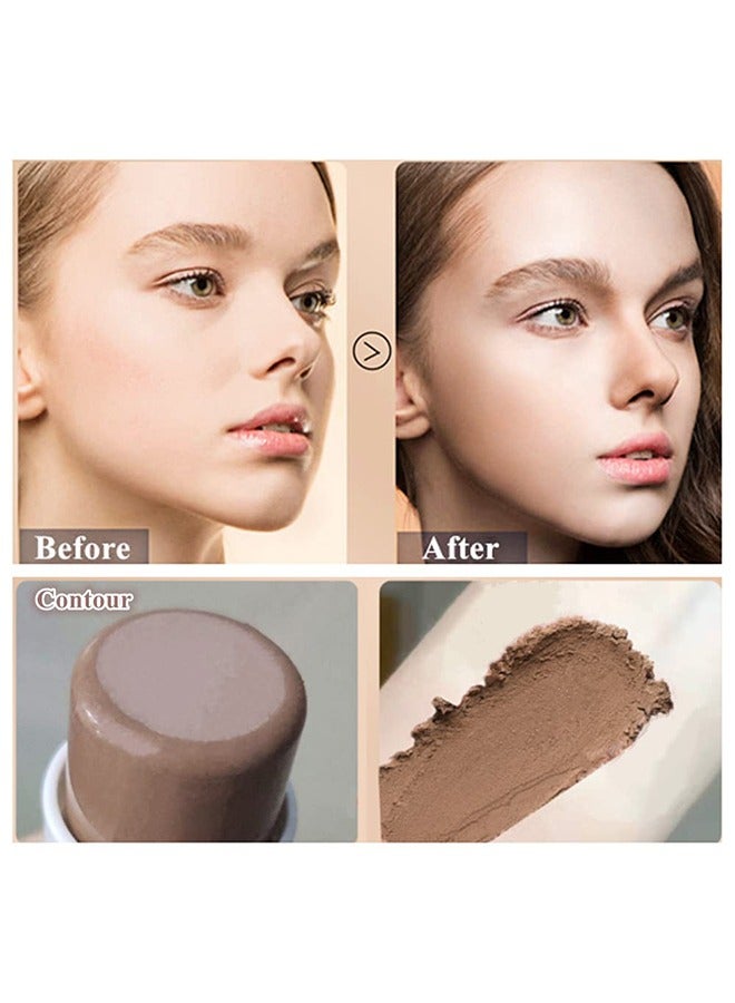 Hello Contour Stick Makeup, Bronzer and Matte Finish Makeup Stick for Women, Lightweight and Blendable Professional Makeup Contour(10#) - Image 4