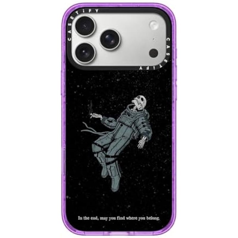 Casetify Impact iPhone 17 Pro Max Case 【Slim/Compatible with Magsafe / 8.2 ft. 4X Military Grade Drop Protection】 - Somehow, Someday - Glitter Purple - Image 1