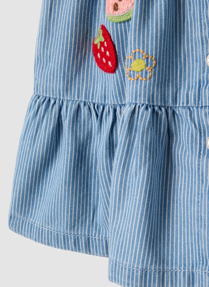 Ovs  OVS Girlsâ€™ Cotton And Lyocell Blend Denim Dress, Regular Fit for Women | Best Price UAE