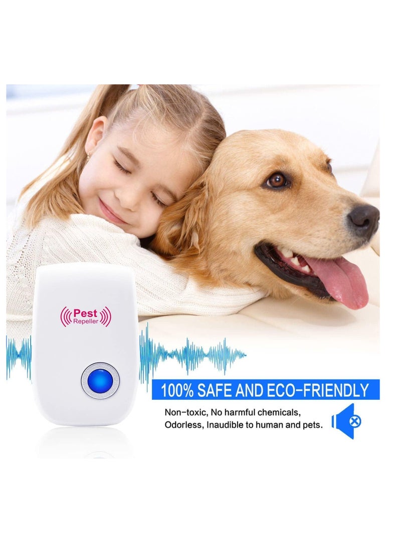 الأزرق جي دبليو مبيد حشرات بالموجات فوق الصوتية، 7 عبوات طارد حشرات بالموجات فوق الصوتية، طارد فئران داخلي طارد حشرات بالموجات فوق الصوتية لمكافحة الحشرات والصراصير والنمل والعنكبوت والبعوض والحشرات والفئران - Image 5