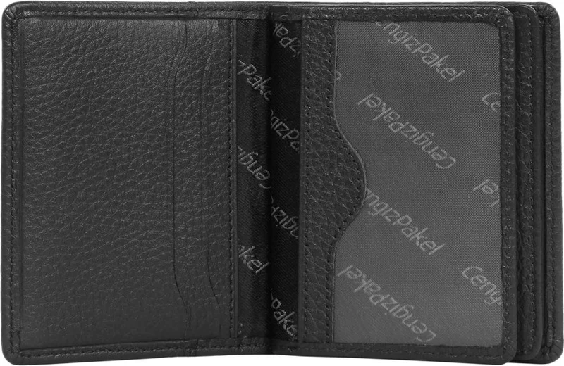 جنكيز باكيل Men's Leather Credit Card Holder Wallets Models 2499
