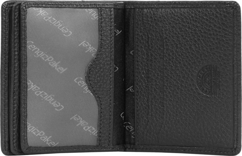 جنكيز باكيل Men's Leather Credit Card Holder Wallets Models 2499