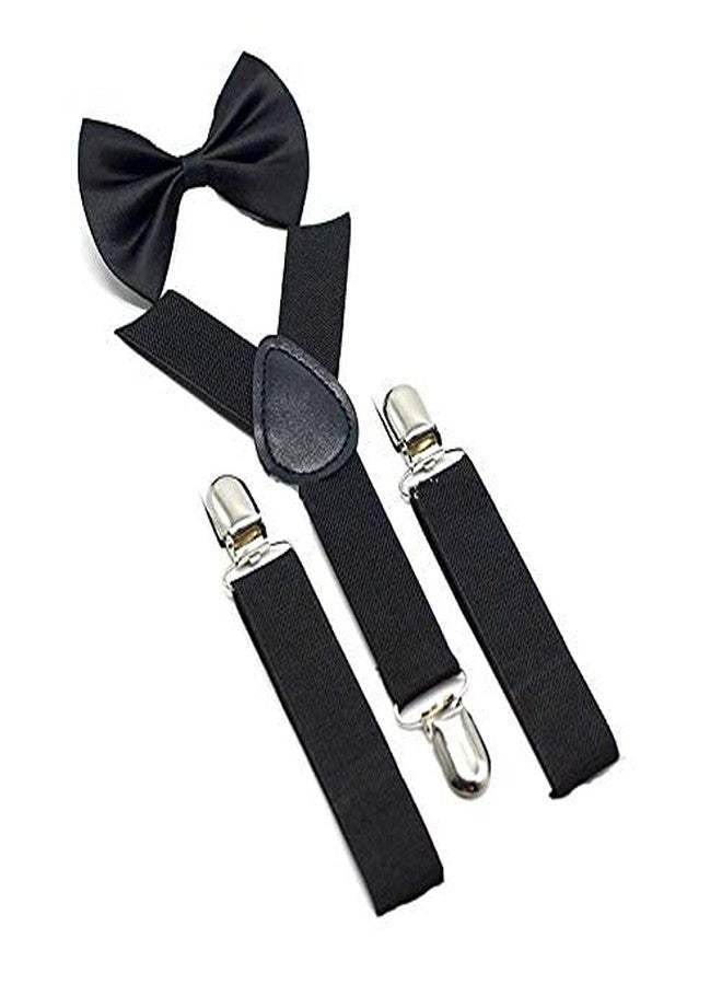 CLOTHERA Suspender and Bow Tie Set for 1 to 4 yrs Kids (pack of 2) Black and White - Image 5