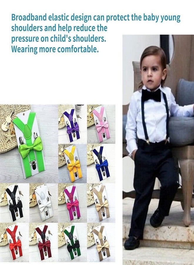 CLOTHERA Suspender and Bow Tie Set for 1 to 4 yrs Kids (pack of 2) Black and White - Image 3