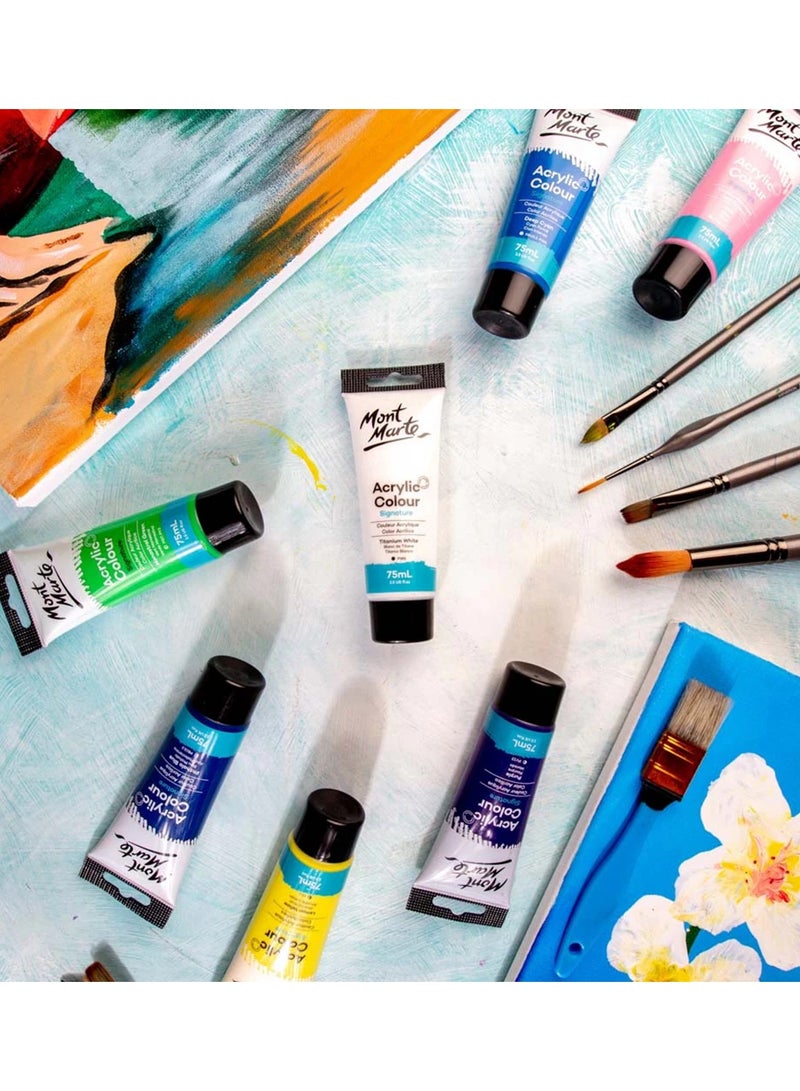 Mont Marte Signature Acrylic Colour Paint Tube 75ml Content Burnt Sienna - Image 3