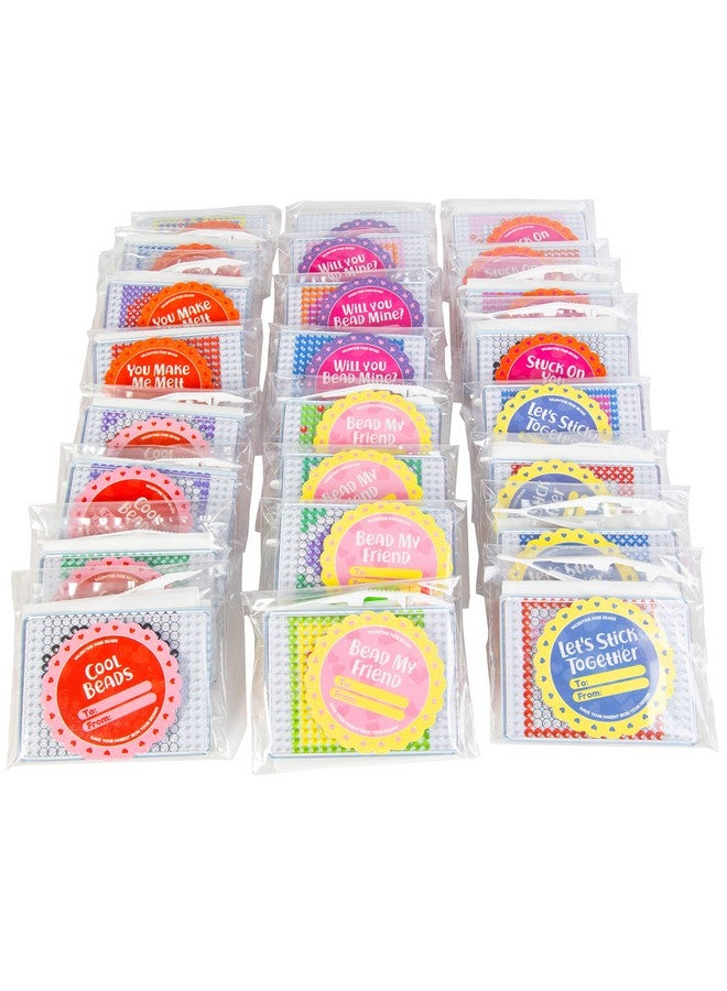 SCS Direct Heart Themed Fuse Bead Kits (24Ct) Perfect Goodie Bag Party Favors For Kids Birthday Party Each Includes Pixel Art Craft Activity W Perler Beads Kids Multiitem Party Favor Packs For Boys & Girls - Image 4