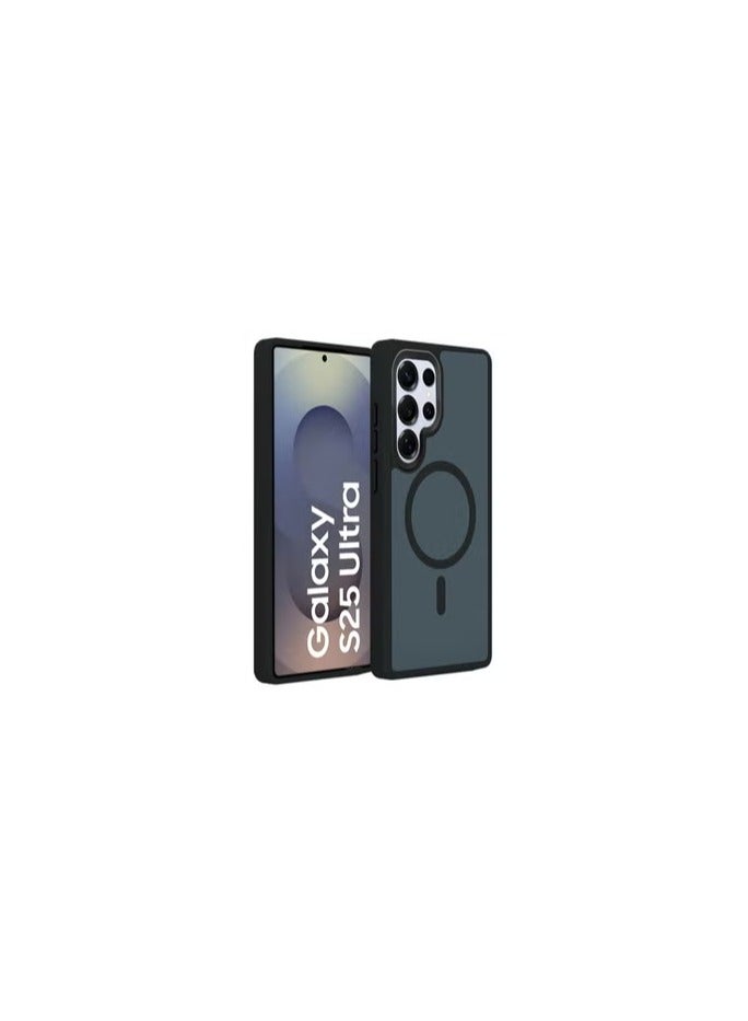 CATANES (for Samsung Galaxy S25 Ultra) Magnetic Slim Protective Case with Wireless Charging Support - Black - Image 1