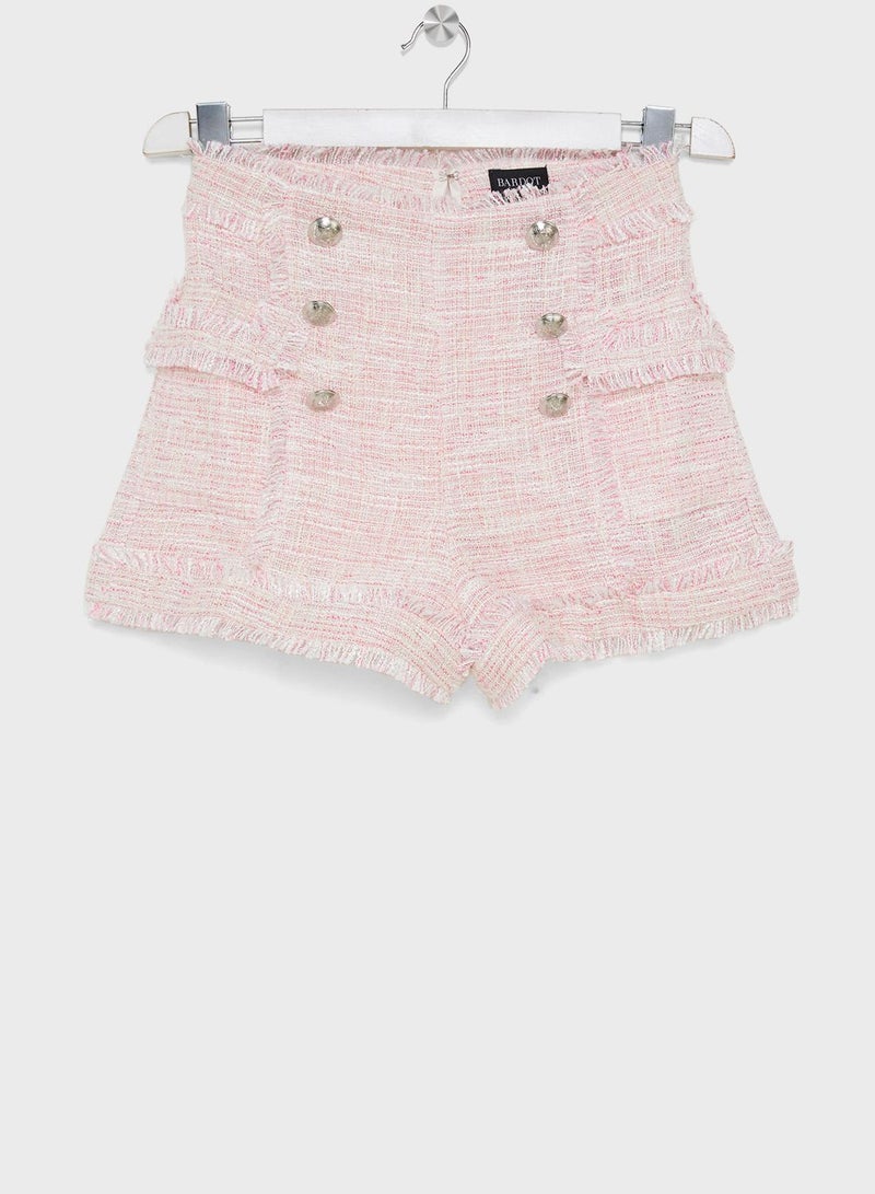 Bardot Junior Kids Gamela Boucle Shorts - Image 1