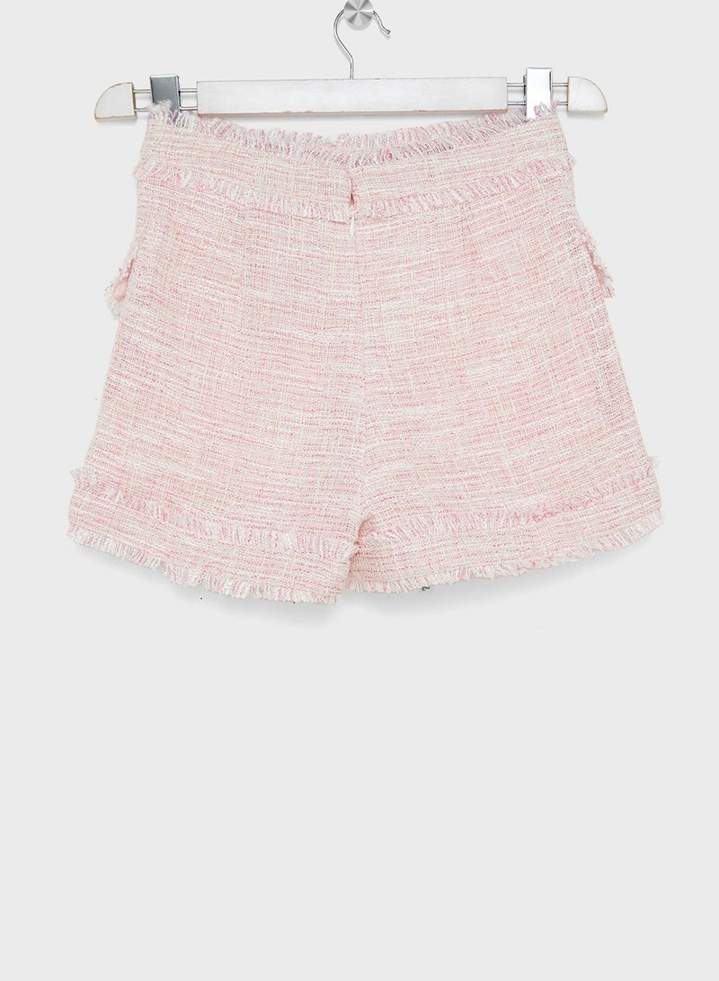 Bardot Junior Kids Gamela Boucle Shorts - Image 2