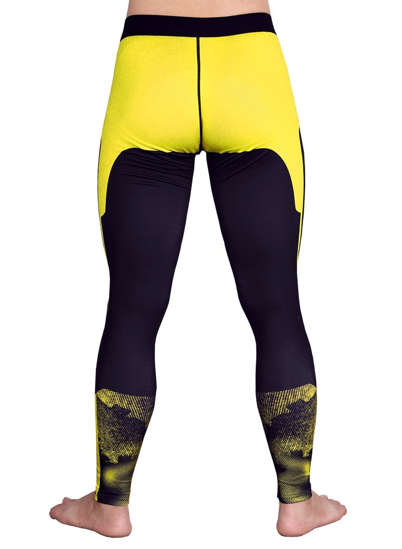 Loquat Men Quick Dry Breathable Sports Pants Black/Yellow  - Image 2