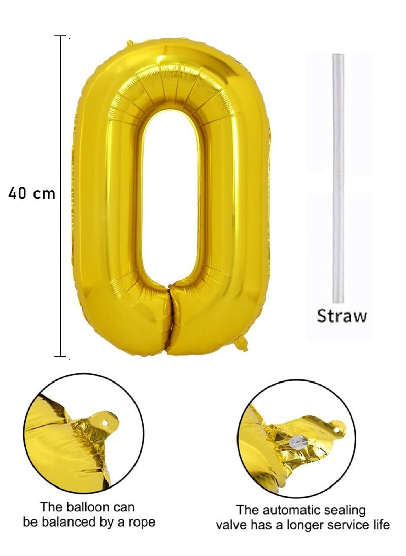 Helium Balloons Of 10 Pcs Shaped Number From 0 to 9 Size 40 cm For Decorating Birthday Parties And Weddings  - Image 2