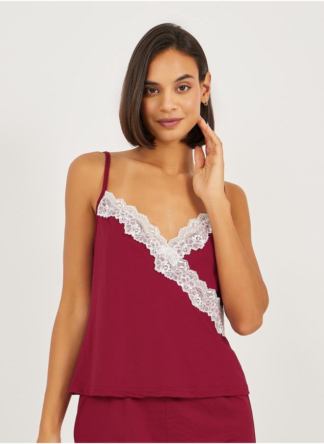 Styli - Pack of 3 - Lace Trim Cami- Pyjama and Robe - Image 1