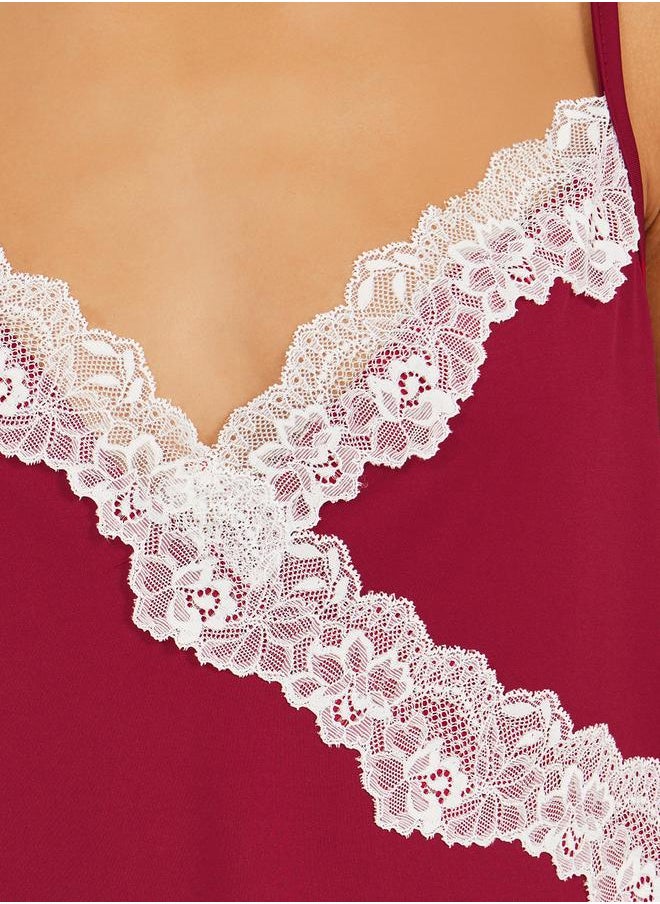 Styli - Pack of 3 - Lace Trim Cami- Pyjama and Robe - Image 1