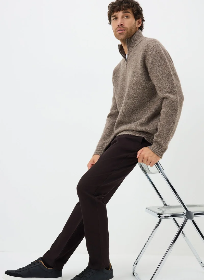 ماتلان Dark Brown Slim Fit Chinos