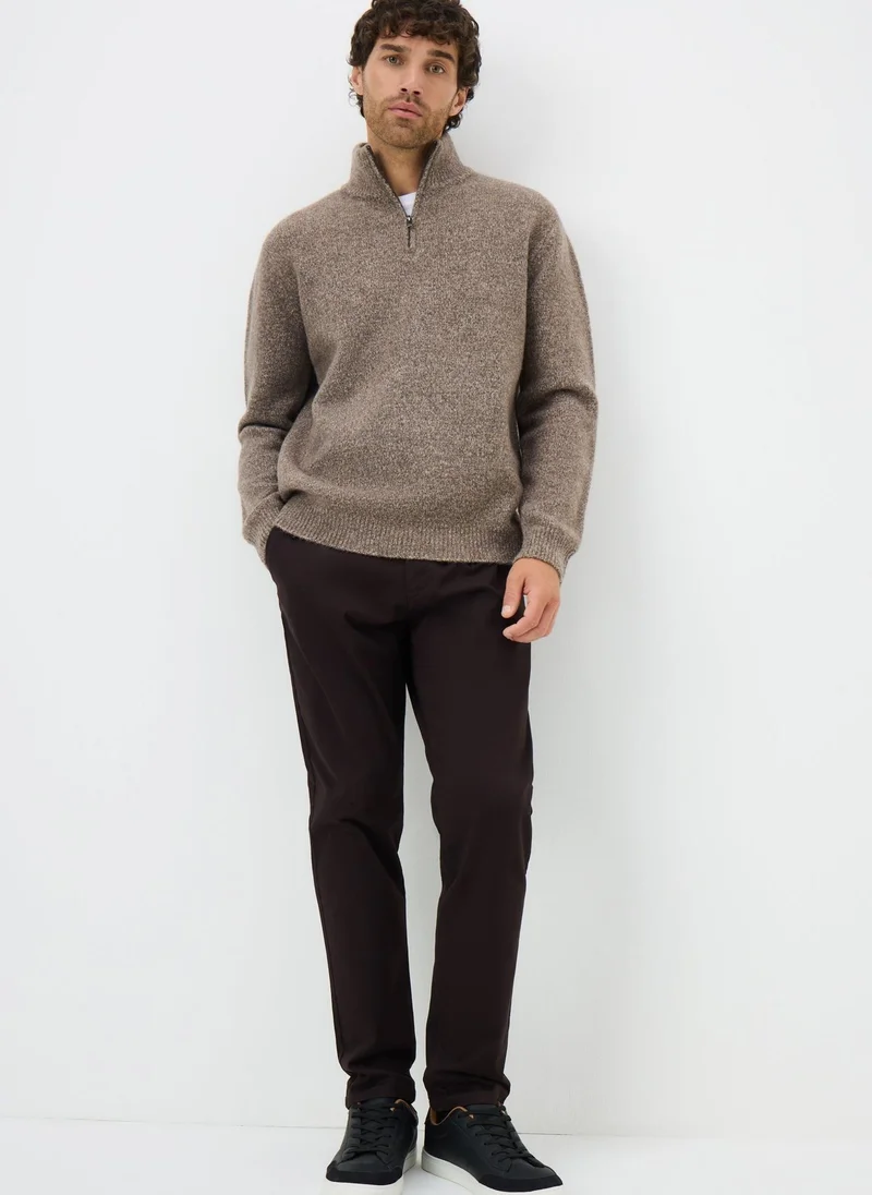 ماتلان Dark Brown Slim Fit Chinos