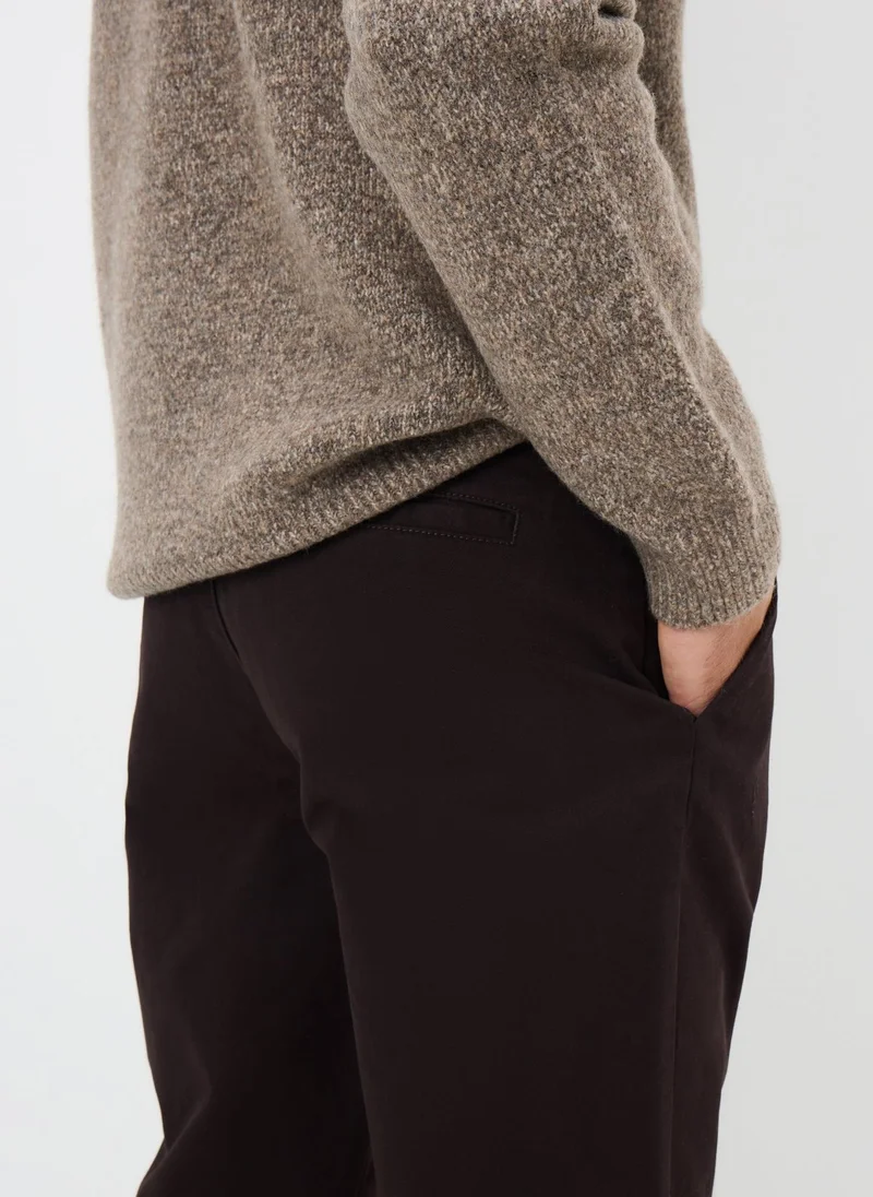 Matalan Dark Brown Slim Fit Chinos