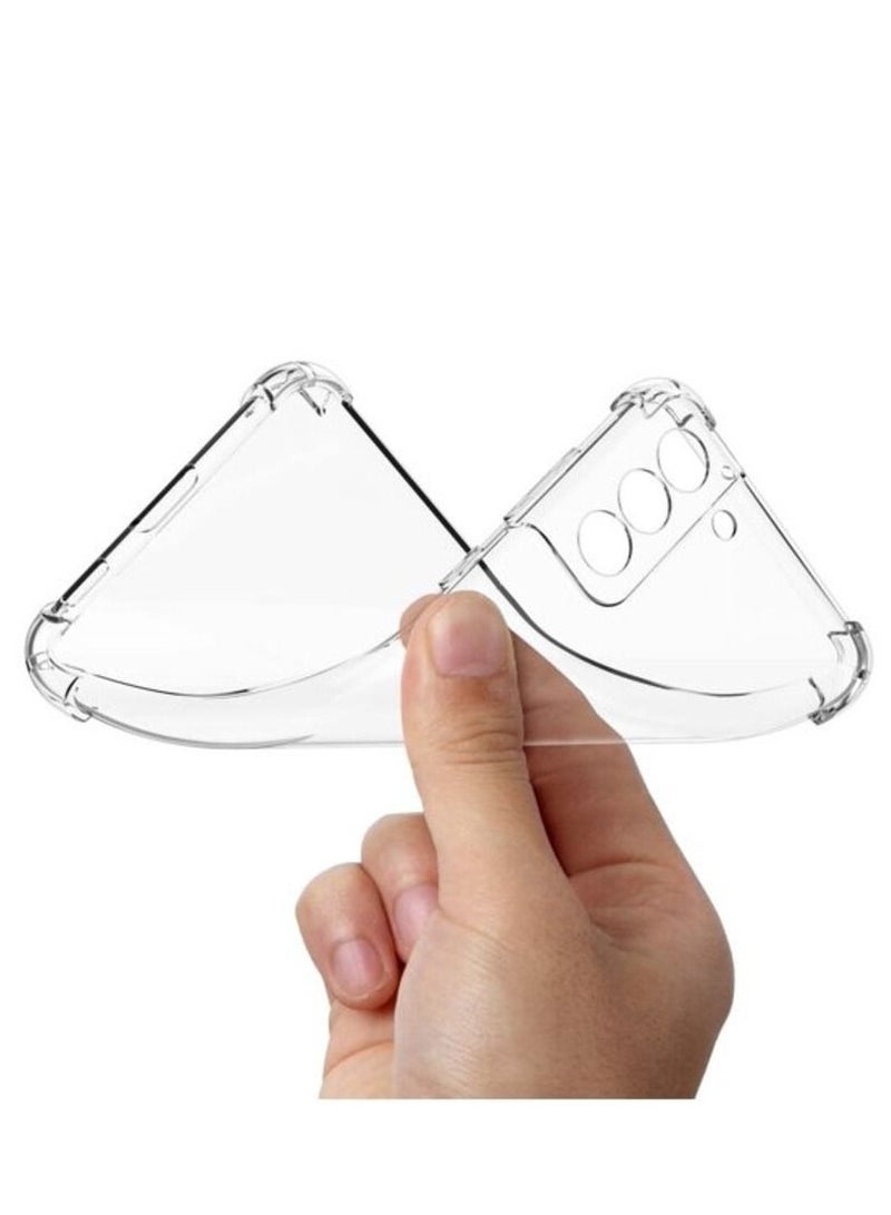 جراب Samsung Galaxy S21 FE 5G شفاف ناعم ومرن من البولي يوريثان الحراري المقاوم للصدمات غطاء خلفي شفاف متوافق مع هاتف Samsung Galaxy 21 FE 5G - Image 3