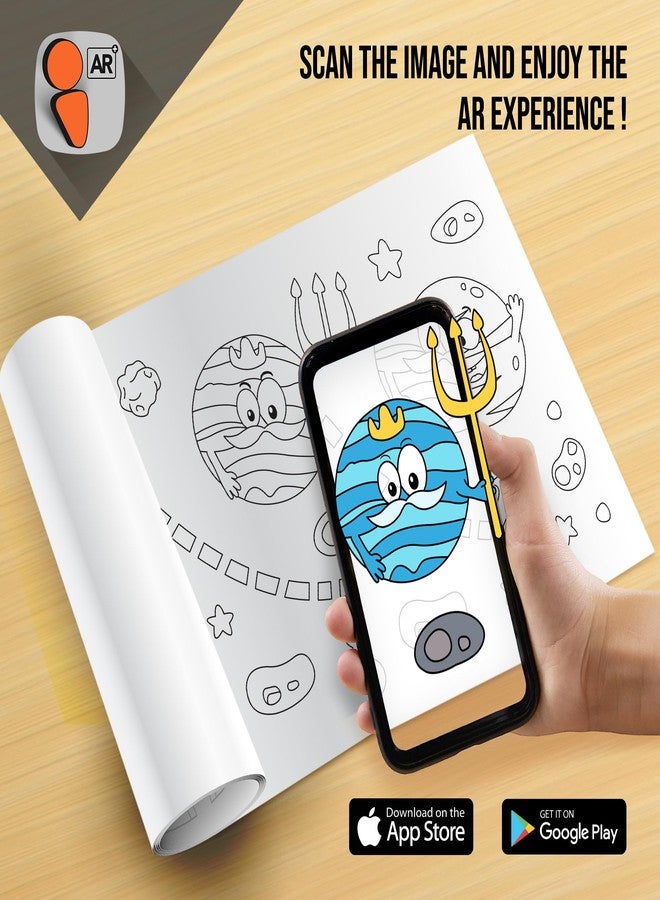 Inkmeo | Solar System Wall Colouring Roll | AR Enabled | Interactive Educational Learning Chart | For Kids | Ages 5+ | Best Gift | Size (6 X 40 Inches) | Fun Learning,Budding Astronauts And Scientists - Image 5