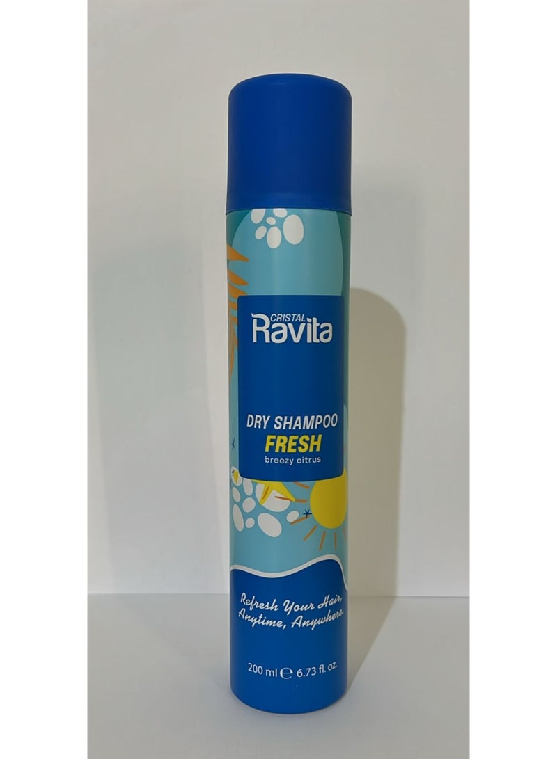 CRISTAL Ravita Fresh Breezy Citrus Dry Shampoo 200ml