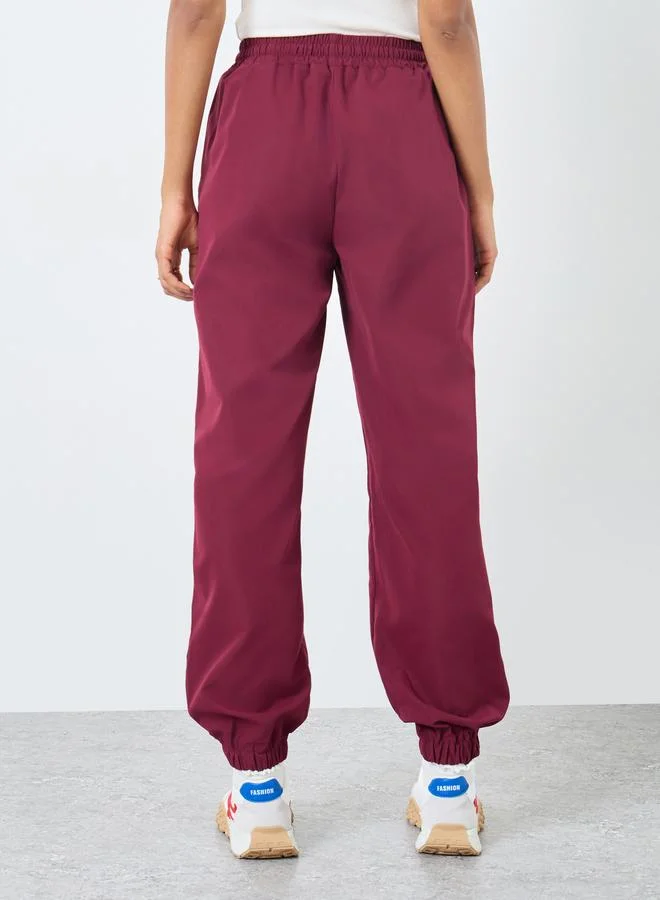 Take Two Take Two Solid Wide Leg Cargo Pants with Drawstring