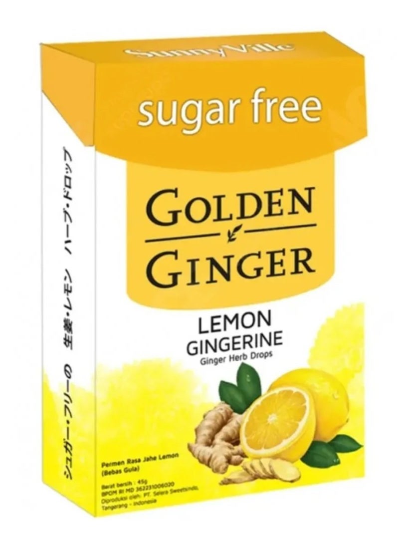 GOLDEN GINGER Lemon Ginger Sugar Free 45g  - Image 1