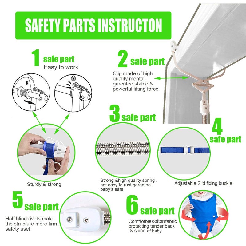 HI SUYI Baby Door Jumpers and Bouncers Exerciser Set with Door Clamp Adjustable Strap for Toddler Infant 6-24 Months CPC & CE Certified - Image 3