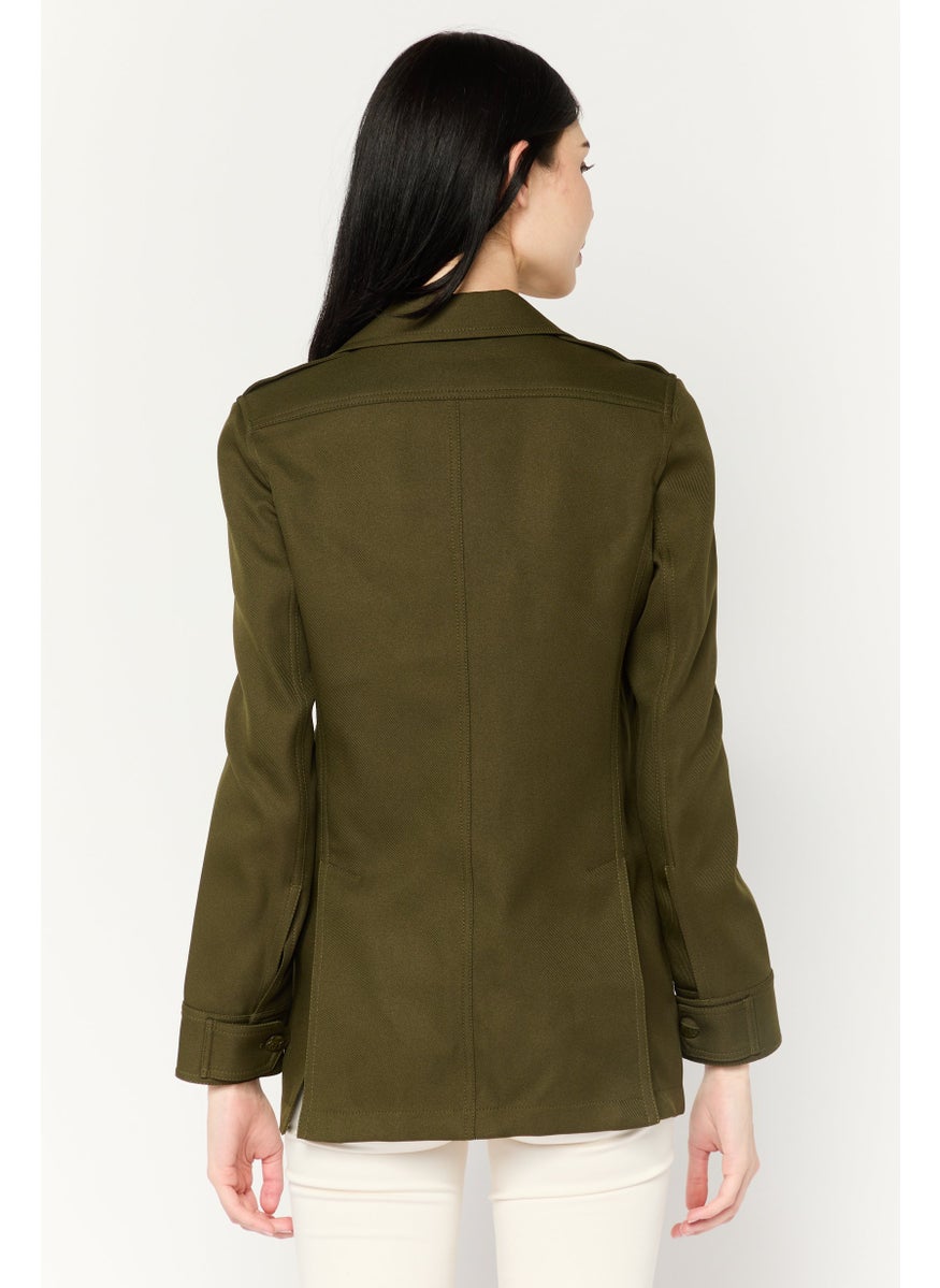 STELLA MCCARTNEY - Women Plain Jacket Shirt, Olive - Image 1