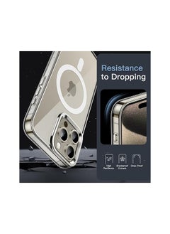 Jetech Magnetic Case for iPhone 15 Pro Max 6.7-Inch Compatible with MagSafe Wireless Charging, Shockproof Phone Bumper Cover, Anti-Scratch Clear Back (Clear)  - Image 4