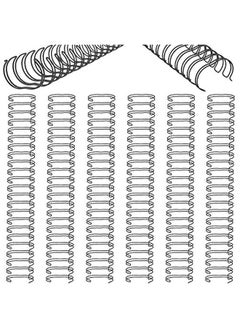 Arabest 6 Pieces Binding Wire Twin Loop Spines Double Loop Binding Wire 1 Inch Cinch Diameter 23 Holes for Teacher Student Document Notebook Making(Black)  - Image 1