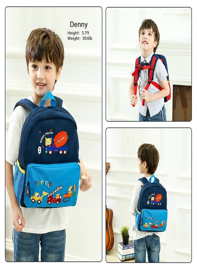 willikiva حقيبة ظهر للأطفال الصغار من ويليكيفا بتصميم سيارة ديناصور، مناسبة للأولاد والبنات، مقاومة للماء، مناسبة لمرحلة ما قبل المدرسة (برتقالي، ترافيك بارادايس) - Image 2