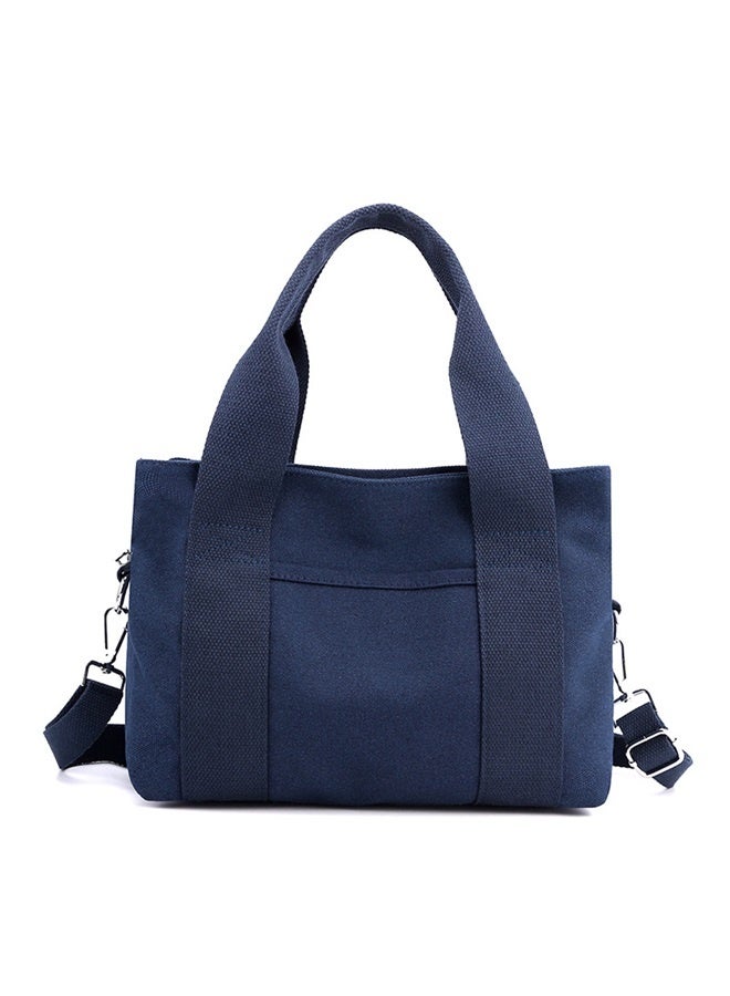 Canvas Messenger bags for women,Tote Crossbody Shoulder Bag Satchel Purse-dark blue  - Image 1
