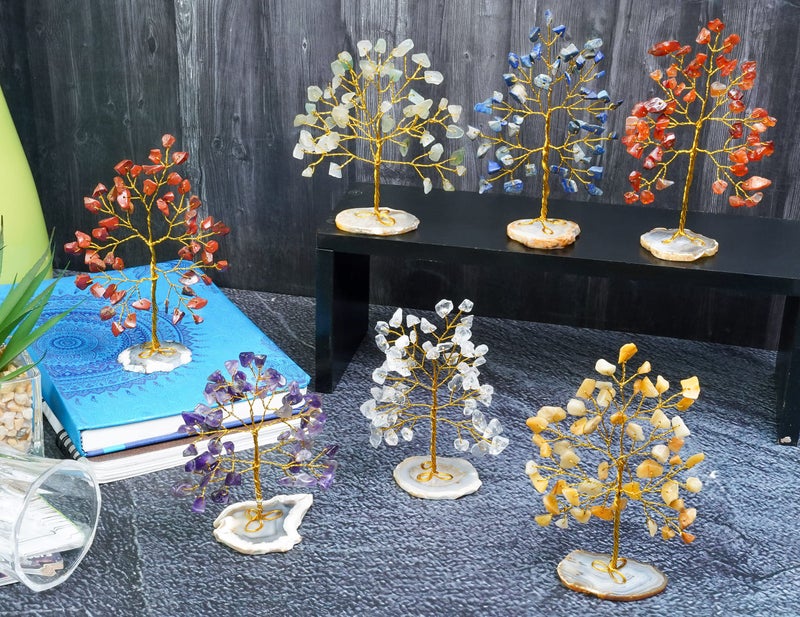 HindCraft Seven Chakra Tree of Life - Crystal Trees for Home & Office, feng Shui Items for Good Luck, showpiece for Home Decor, Table Decorative Items, Gift Items Room Decor Wedding Gift -Set of 7 - Image 3