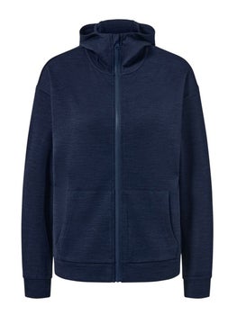 Tchibo Women Hooded Plain Sweatshirt, Navy Blue  - Image 2