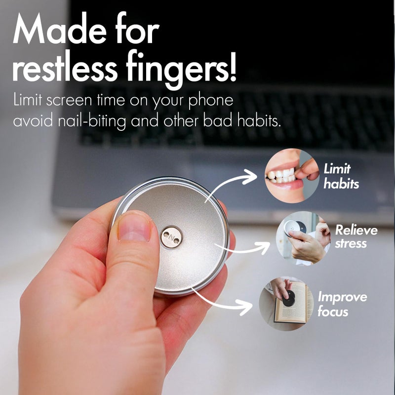 ONO Slider - Handheld Fidget Toy for Adults | Help Relieve Stress, Anxiety, Tension | Promotes Focus, Clarity | Compact, Portable Design (Natural - Stainless Steel) - Image 4