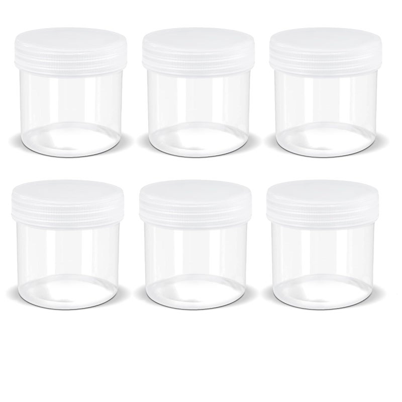 ASEVAT 1.7 oz Wide Mouth Lab Reagent Bottles, Laboratory Grade Chemical Container, Sealed Leak-proof Translucent PP Bottle, Pill Bottle, Water Sample Jars(6 Pcs) - Image 1