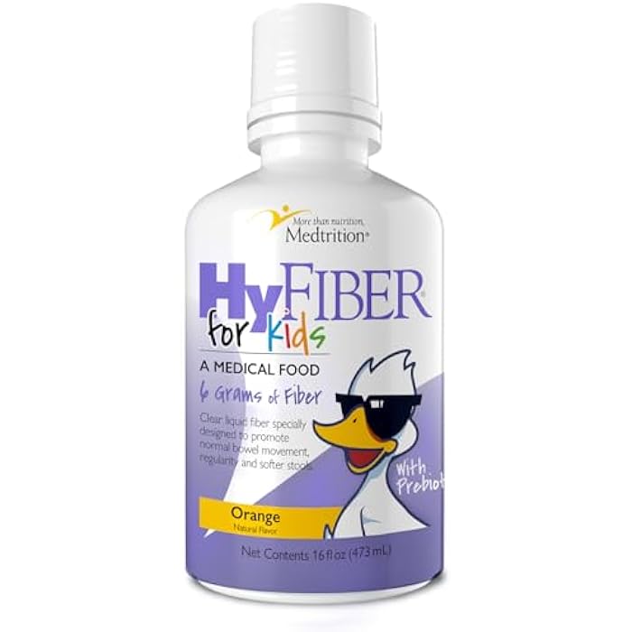 Medtrition HyFiber Liquid Fiber for Kids in Only One Tablespoon, Supports Regularity and Softer Stools, FOS Prebiotics for Gut Health, 6 Grams of Fiber, 32 Servings per Bottle - Image 1