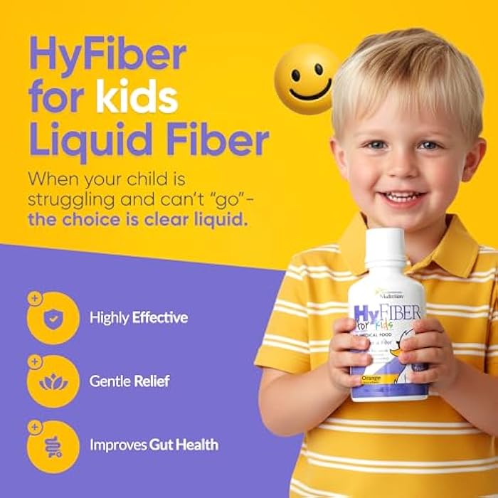 Medtrition HyFiber Liquid Fiber for Kids in Only One Tablespoon, Supports Regularity and Softer Stools, FOS Prebiotics for Gut Health, 6 Grams of Fiber, 32 Servings per Bottle - Image 2