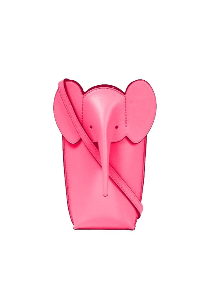 تات 52-Leather elephant Bag- roze