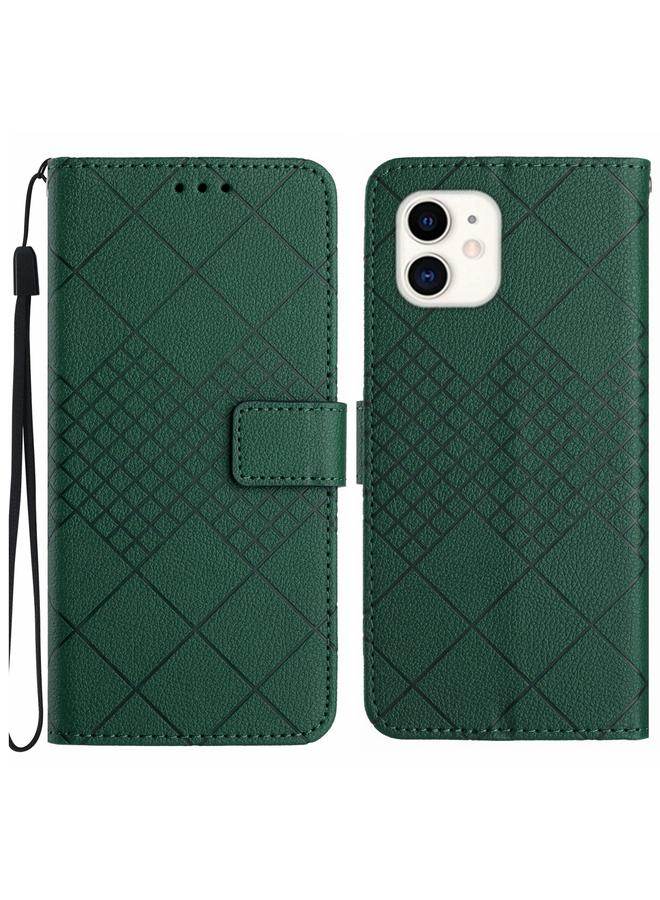 Zaboon Case For iPhone 11 Rhombic Grid Texture Leather Phone Case - Image 1