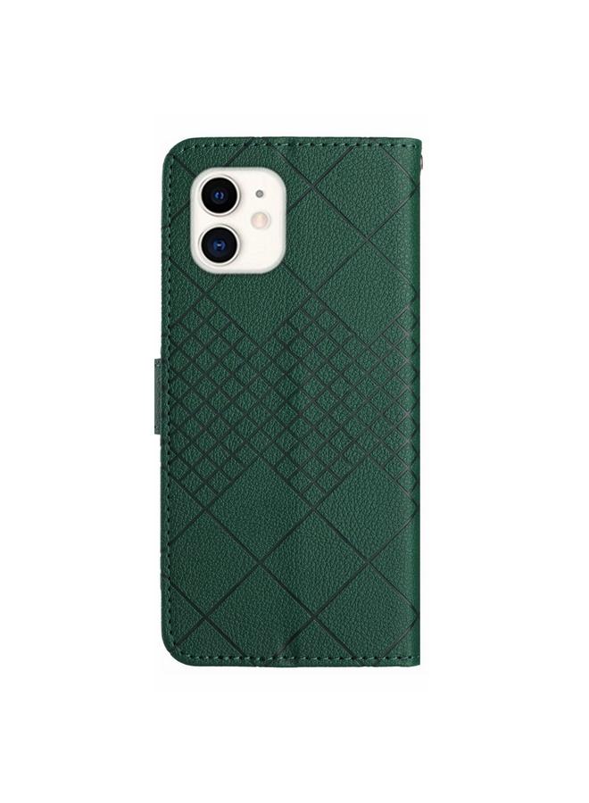 Zaboon Case For iPhone 11 Rhombic Grid Texture Leather Phone Case - Image 3