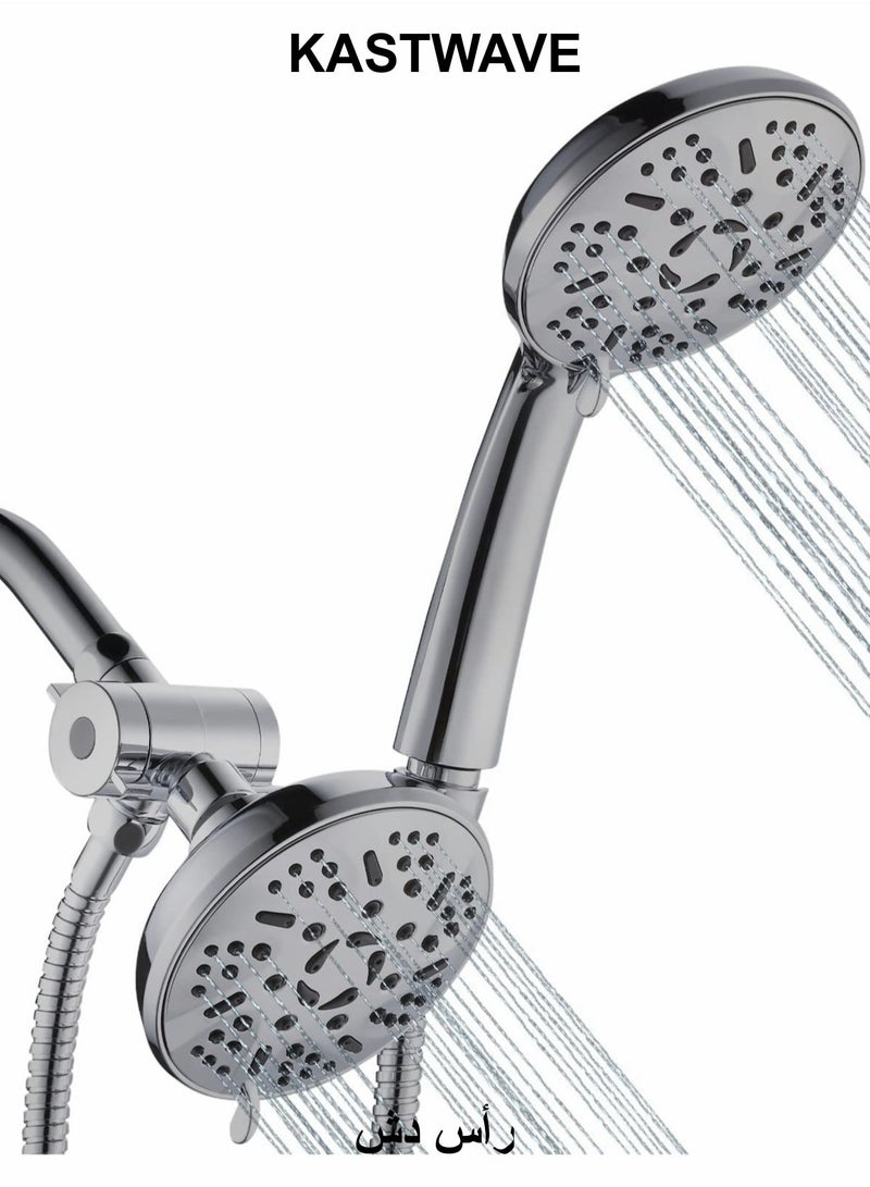 كاست ويف رأس دش، ضغط عالي من نوع RainType، 4.5 بوصة، رذاذ علوي صغير مخفي بـ 9 سرعات، مظهر فاخر وعصري - Image 1