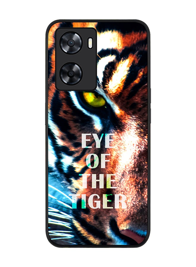Stylizedd Rugged Black edge case for OnePlus Nord N20 SE Slim fit Soft Case Flexible Rubber Edges Anti Drop TPU Gel Thin Cover - Eye Of The Tiger - Image 1